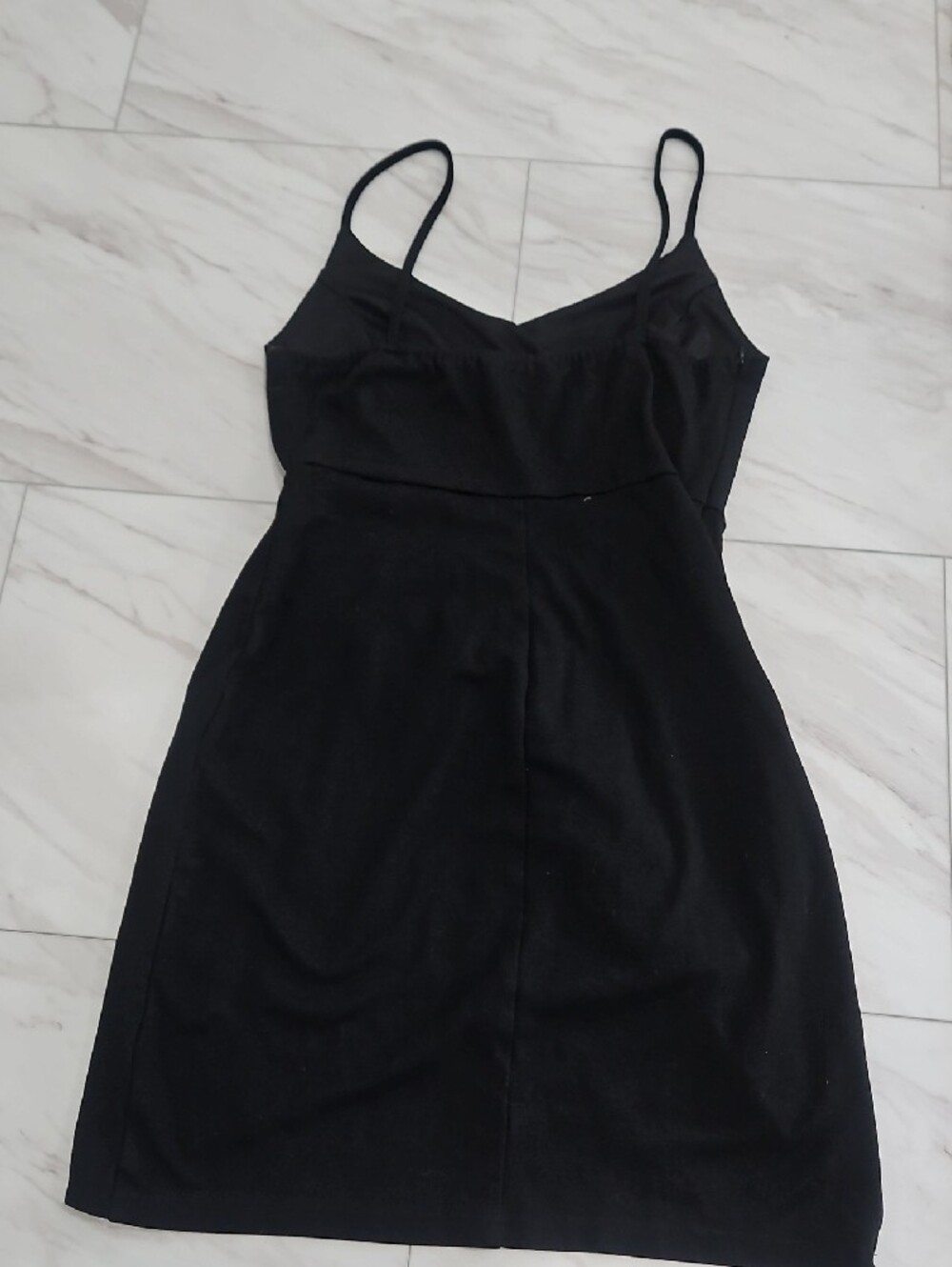 Classic Black Spaghetti-Strap Mini Dress - Picture 2 of 2